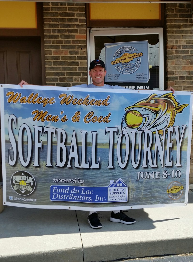 Walleye Weekend softball tourney banner